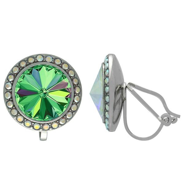 Crystalized With Dreamtime Crystal Clip-On Earrings For Dance Crystal Vitrail Medium/Crystal Ab 11Mm - Pair