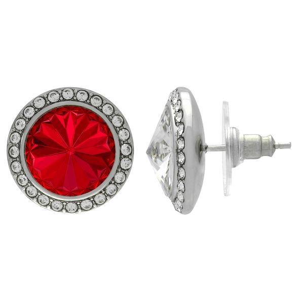 Crystalized With Dreamtime Crystal Stud Earrings For Dance Scarlet/Crystal 19Mm - Pair