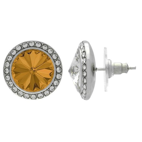 Crystalized With Dreamtime Crystal Stud Earrings For Dance Topaz/Crystal 19Mm - Pair