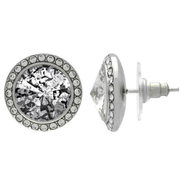 Crystalized With Dreamtime Crystal Stud Earrings For Dance Crystal Black Patina/Crystal 17Mm - Pair