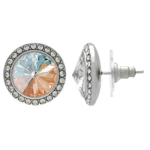 Crystalized With Dreamtime Crystal Stud Earrings For Dance Crystal Peach Delite/Crystal 17Mm - Pair