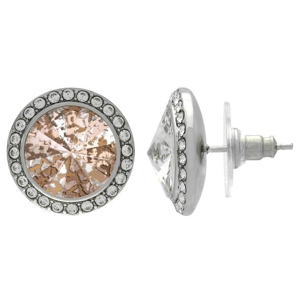 Crystalized With Dreamtime Crystal Stud Earrings For Dance Crystal Rose Patina/Crystal 17Mm - Pair