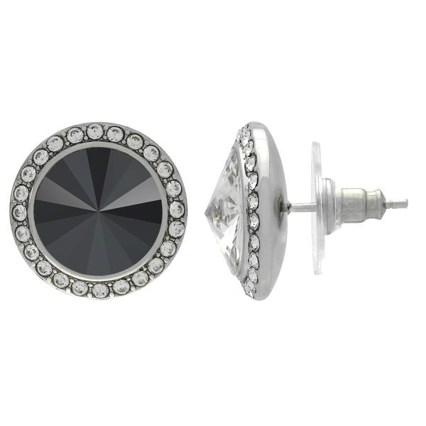 Crystalized With Dreamtime Crystal Stud Earrings For Dance Jet/Crystal 17Mm - Pair
