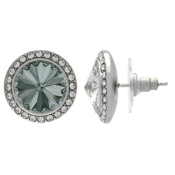 Crystalized With Dreamtime Crystal Stud Earrings For Dance Black Diamond/Crystal 17Mm - Pair