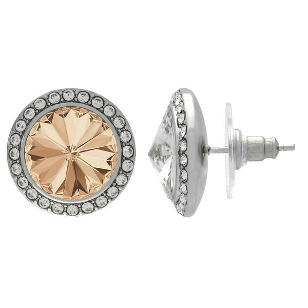 Crystalized With Dreamtime Crystal Stud Earrings For Dance Silk/Crystal 17Mm - Pair