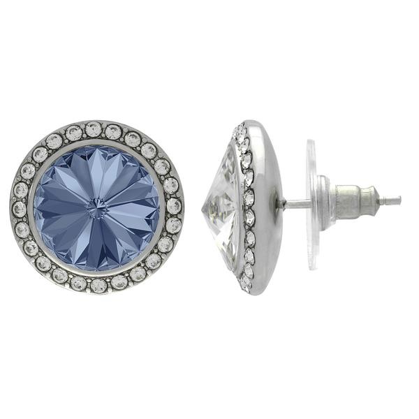 Crystalized With Dreamtime Crystal Stud Earrings For Dance Denim Blue/Crystal 15Mm - Pair