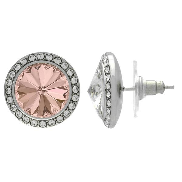 Crystalized With Dreamtime Crystal Stud Earrings For Dance Vintage Rose/Crystal 15Mm - Pair
