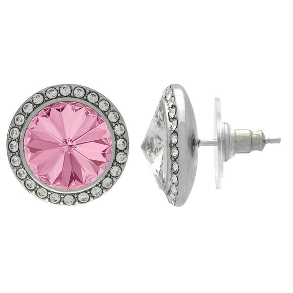 Crystalized With Dreamtime Crystal Stud Earrings For Dance Light Rose/Crystal 13Mm - Pair