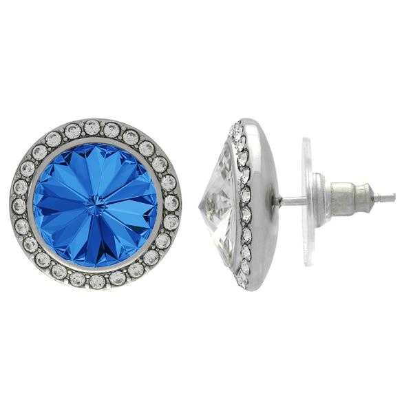 Crystalized With Dreamtime Crystal Stud Earrings For Dance Sapphire/Crystal 13Mm - Pair