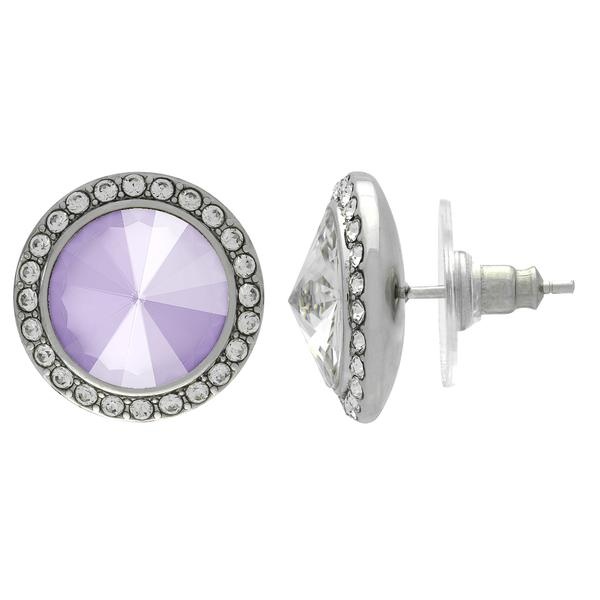 Crystalized With Dreamtime Crystal Stud Earrings For Dance Crystal Lilac/Crystal 11Mm - Pair