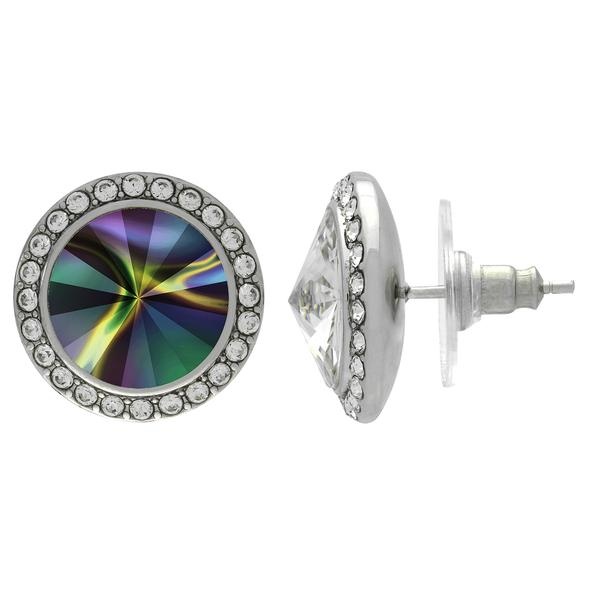 Crystalized With Dreamtime Crystal Stud Earrings For Dance Crystal Rainbow Dark/Crystal 11Mm - Pair