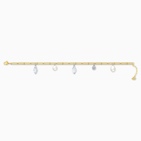 Swarovski Collection So Cool Charm Bracelet, White, Mixed Metal Finish