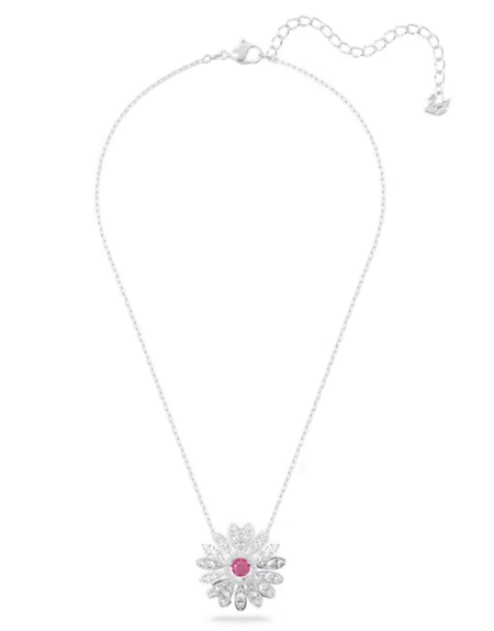 Swarovski Collections Eternal Flower Pendantflower, Pink, Rhodium Plated