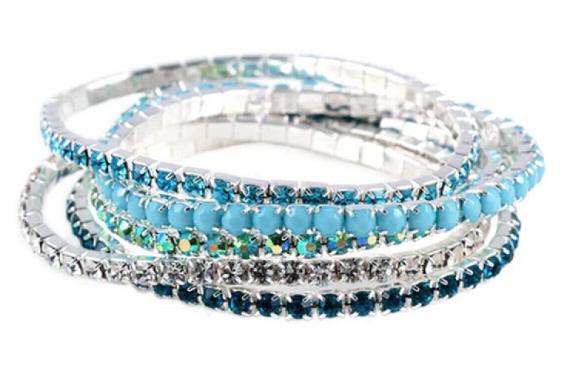 Evening Breeze Rhinestone Buncher Bracelets
