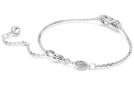 Swarovski Collections Hyperbola Bracelet Infinity, White, Rhodium Plated