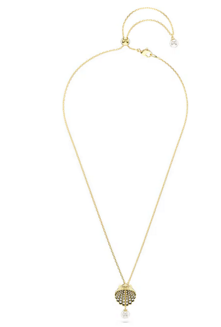 Swarovski Collections - Idyllia Y Pendant Crystal Pearl, Shell, White, Gold-Tone Plated