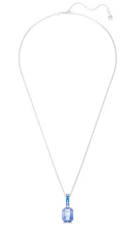Swarovski Collections - Millenia Pendant Octagon Cut, Blue, Rhodium Plated