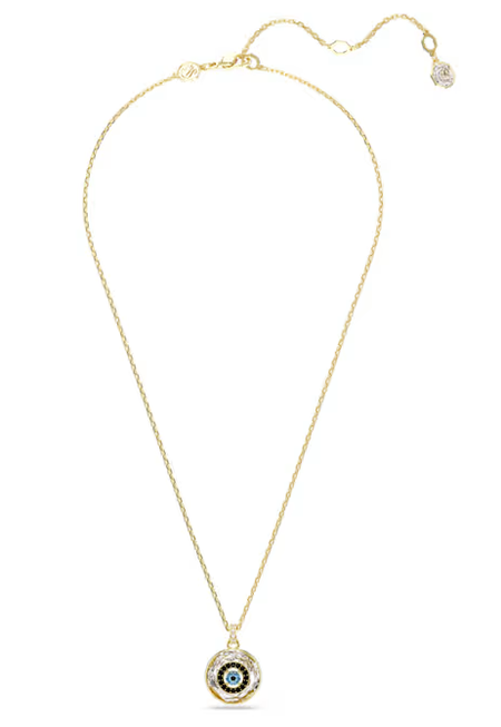 Swarovski Collections - Symbolica Pendant Evil Eye, Small, Multicolored, Gold-Tone Plated