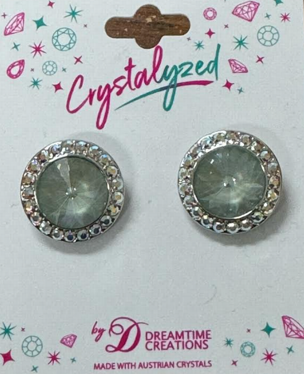 Crystalized With Dreamtime Crystal Stud Earrings For Dance Crystal Agave Ignite/Crystal Ab 17Mm - Pair
