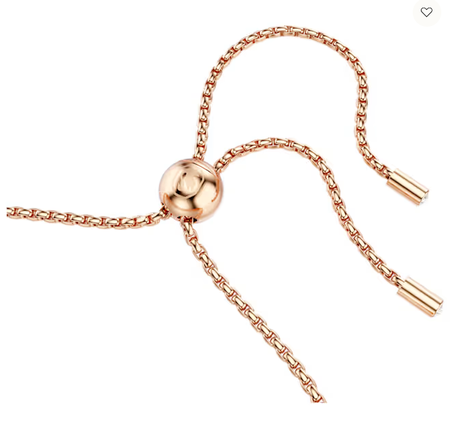 Swarovski Collections Matrix Tennis Bracelet Round Cut, White, Rose Gold-Tone Plated