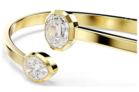 Swarovski Collections Imber Bangle Mixed Cuts, White, Gold-Tone Plated