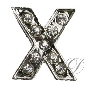 "X" Rhinestone Charm