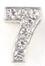 Number "7" Rhinestone Charm