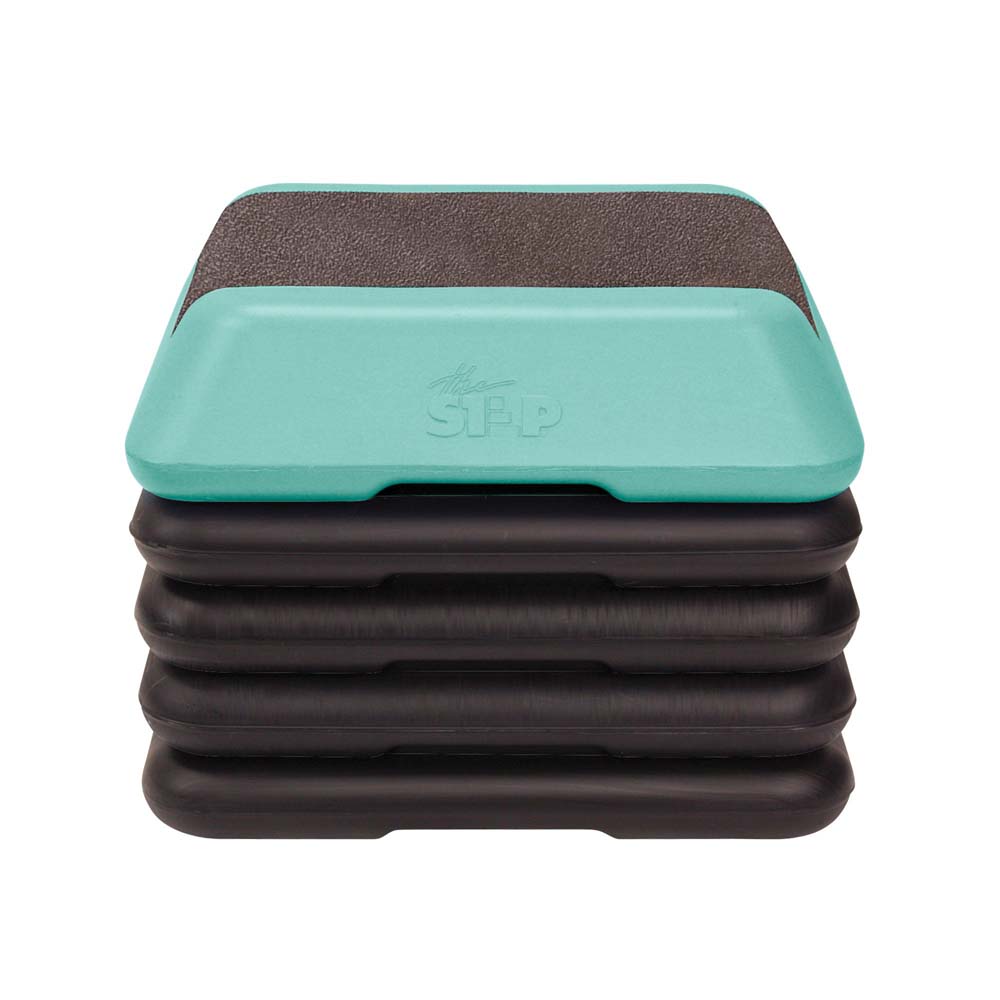 The Step Adjustable High Step Aerobic Platform With 4 Risers - Teal