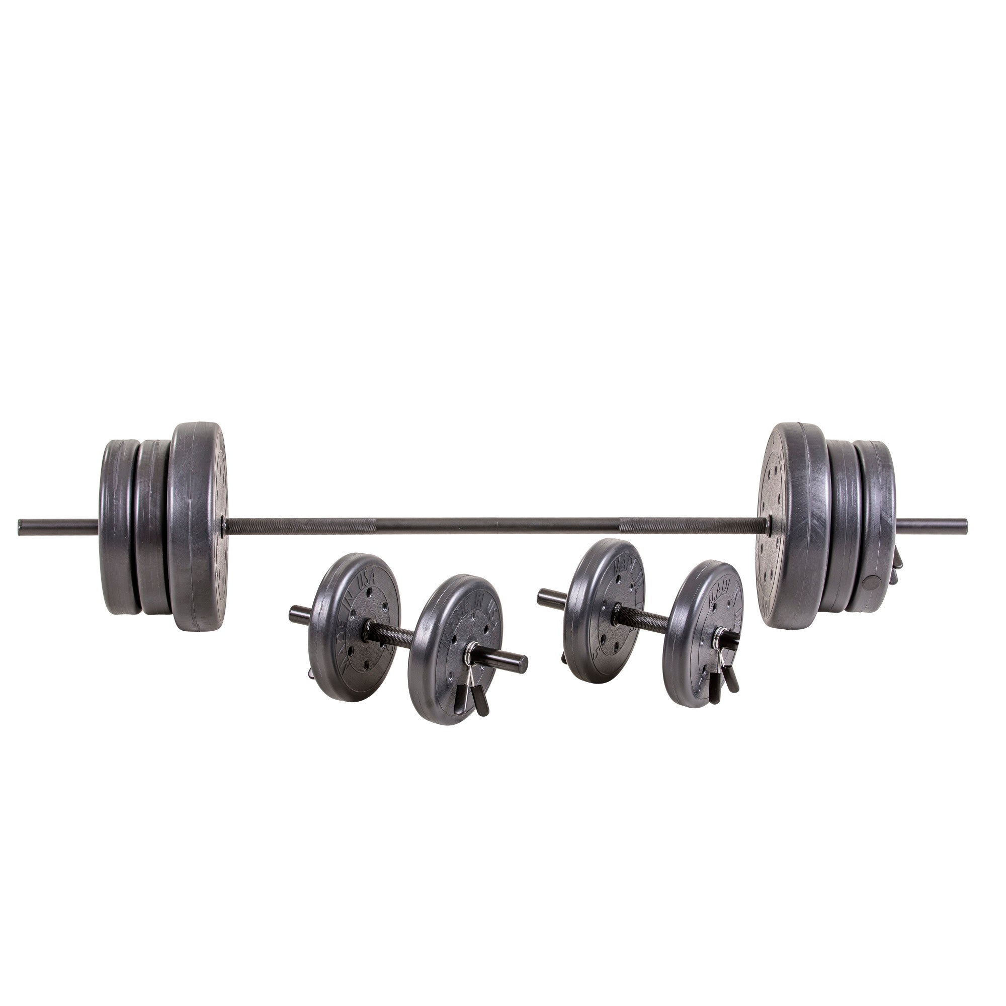 105 Pound Barbell Weight Set for Home Gym