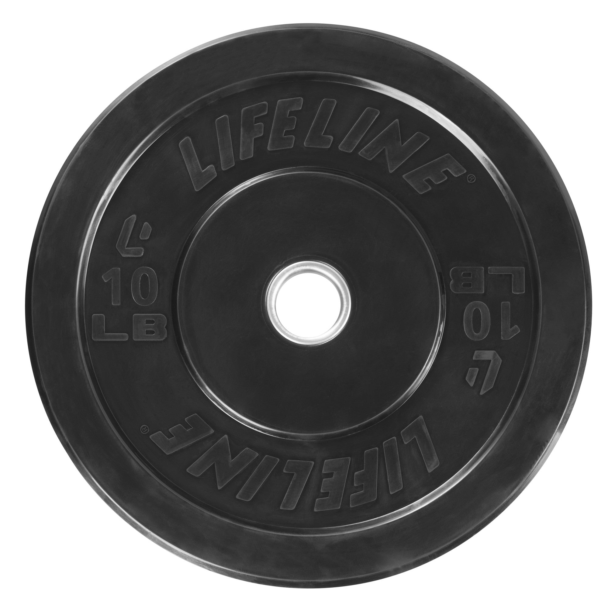 Lifeline Fitness Rubber Olympic Bumper Plates | Single| No-Bounce Floor Protection Rubber Wrap - 10/15/25/35/45Lb