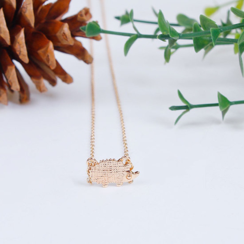 Necklace Gold Plated Hedgehog 45Cm(17 6/8") Long, 2 Pcs