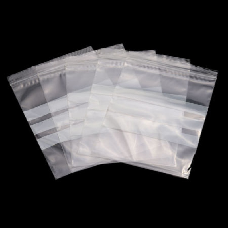 Pvc Zip Lock Bags Rectangle Transparent Clear With Write-On Strips (Useable Space: 15X12cm) 16.5Cm X12cm(6 4/8" X4 6/8"), 100 Pcs
