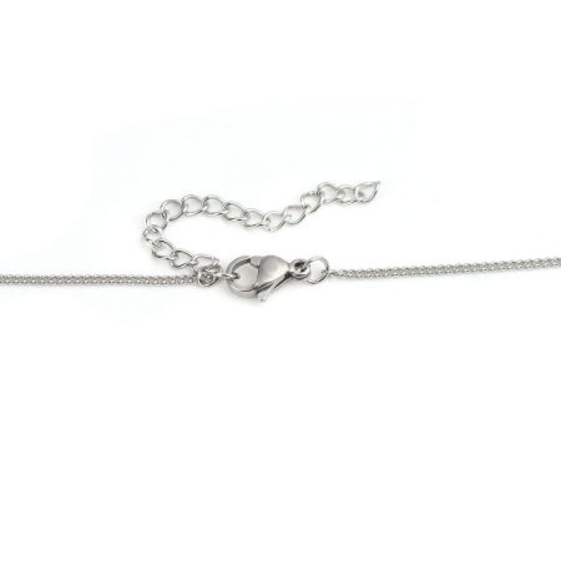 Wholesale Curb Link Chain Necklace, Silver Tone 304 Stainless Steel, Unisex Minimalist Gift Jewelry For Retailer, 48Cm(18.9") Long, Chain Size: 2Mm, 1 Piece