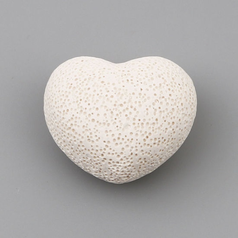 Lava Rock Felt Oil Diffuser Pads Heart Creamy-White 43Mm X 37Mm, 1 Piece
