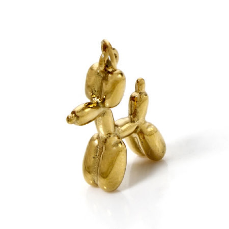 1 Piece Eco-Friendly Pvd Vacuum Plating Waterproof Anti-Tarnish Hypoallergenic 304 Stainless Steel Charms 18K Real Gold Plated Dog Animal 3D 21Mm X 15Mm