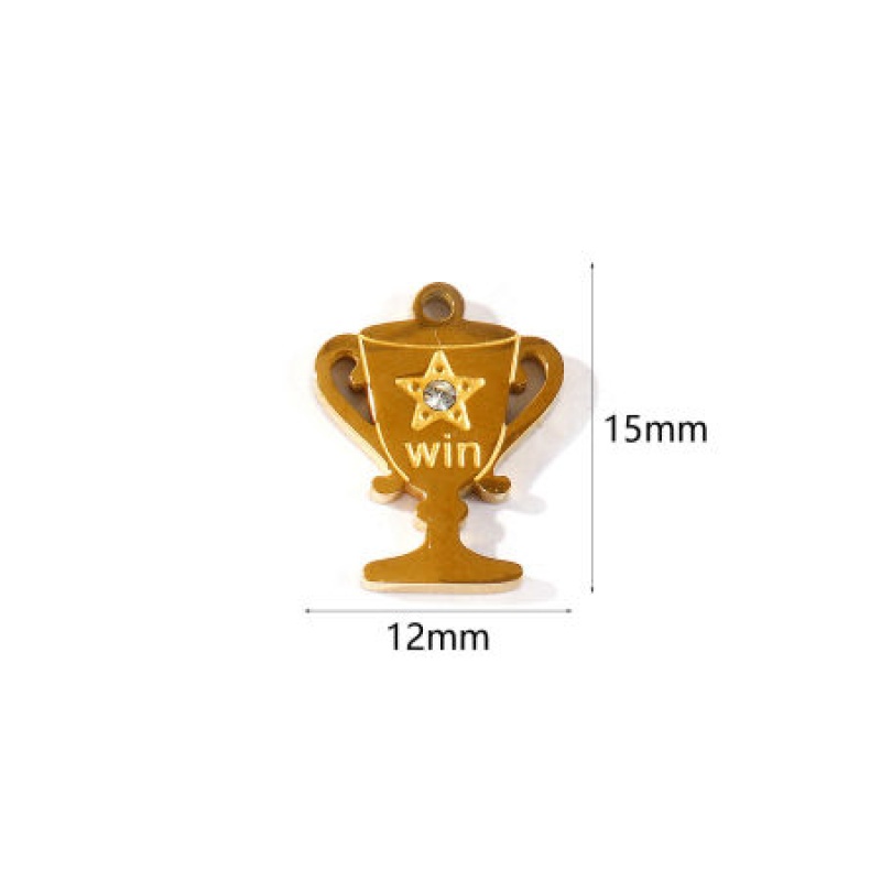 2 Pcs Eco-Friendly Pvd 304 Stainless Steel Sport Charms K Gold Plated Black Enamel Whistle 15Mm X 8Mm