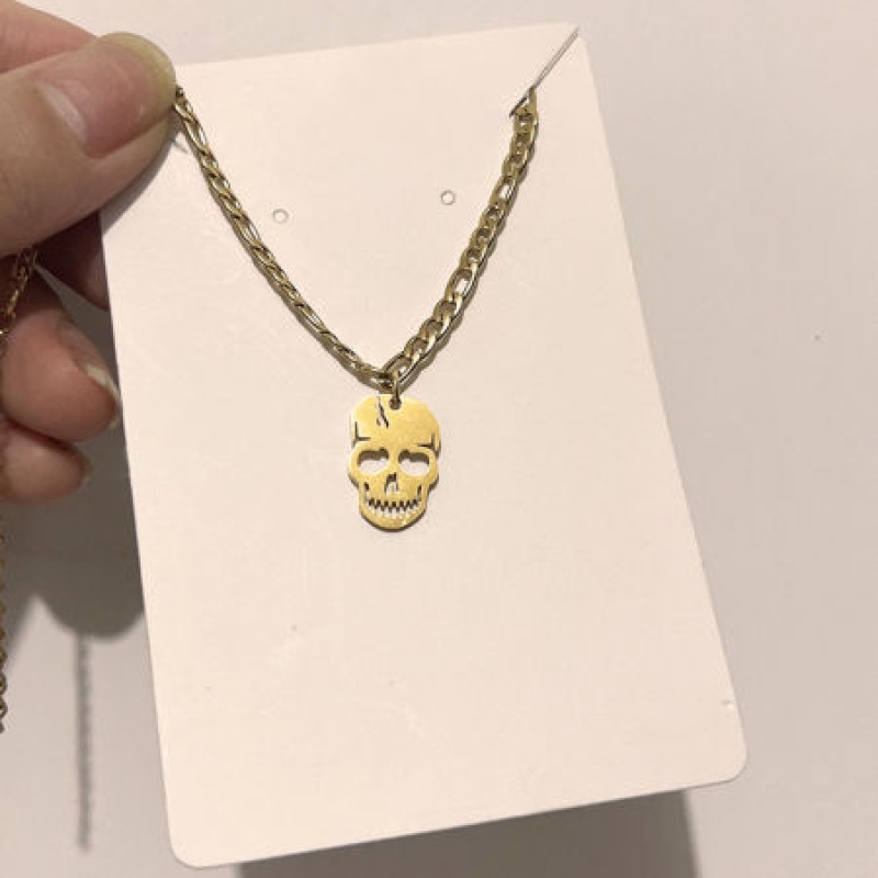 1 Piece Vacuum Plating Simple & Casual Cute 304 Stainless Steel Figaro Chain Halloween Pumpkin Skull Hollow Charm Bracelets Unisex Halloween 17Cm(6.7") Long