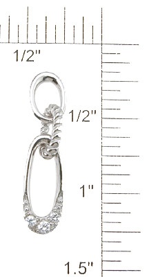 925 Sterling Silver Rhodium Finish Brilliant Fashion Pave Earrings