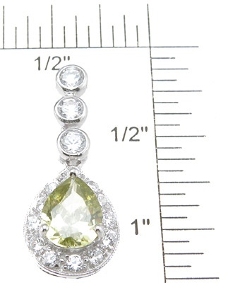 925 Sterling Silver Rhodium Finish Brilliant Fashion Pave Earrings