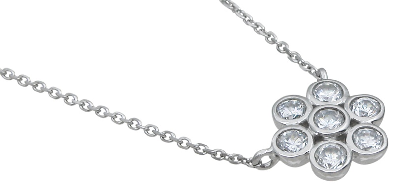 Wholesale Sterling Silver Flower Necklace