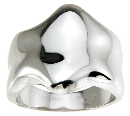 925 Sterling Silver Rhodium Finish Fashion Anniversary Ring - Size 5