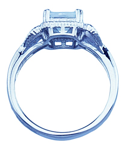 2Ct Double Prong Sterling Couture 925 Silver Engagement Ring