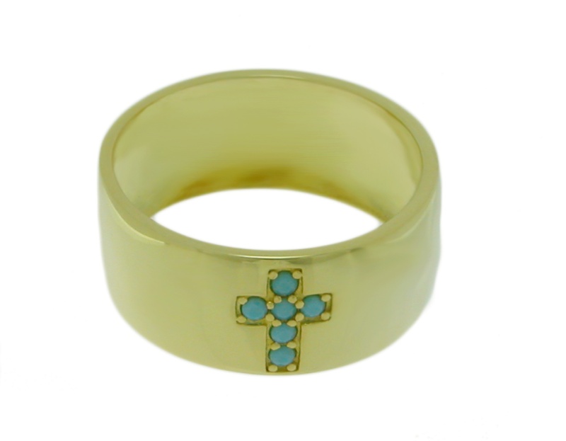 925 Sterling Silver Antique Style Gold Plated Wedding Ring
