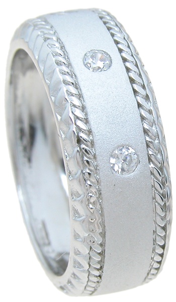 925 Sterling Silver Mens Wedding Band