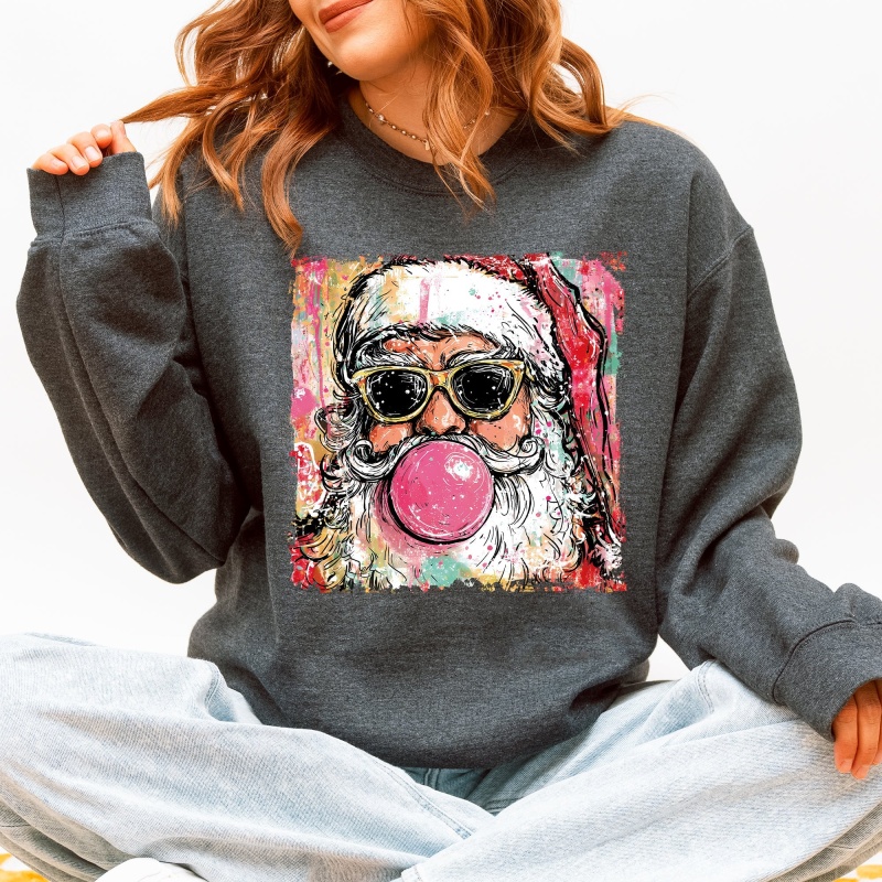 Vintage Santa Sketched Christmas Sweatshirt