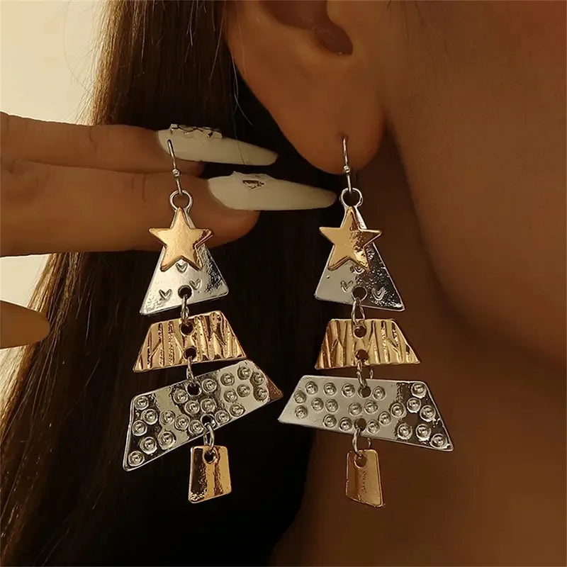 Christmas Tree Drop Earrings Or Necklace – Simple Style Holiday Jewelry For Women