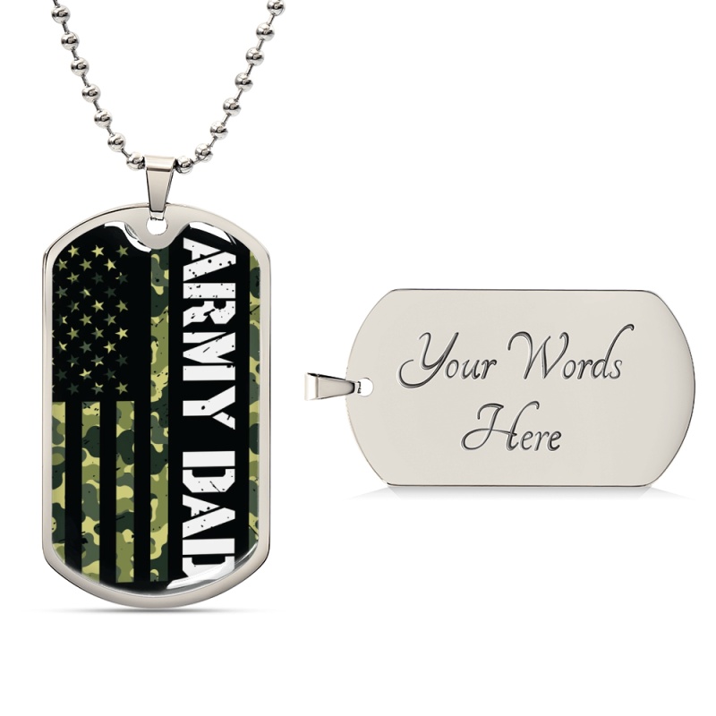 Army Dad Fathers Day Gift, Army Dad Fathers Day Gift, Army Father Dog Tag, Fathers Day Necklace, Army Dad Dogtag, Fathers Day Gift - Army Tag Necklace, Dog Tag Necklace