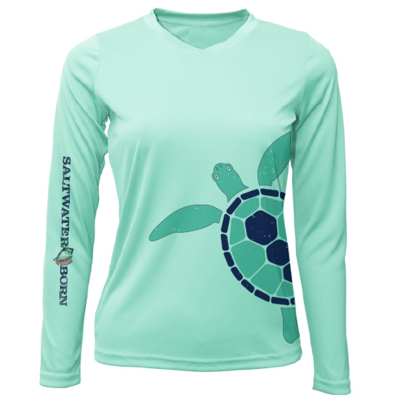 Turtle Wrap Women's Long Sleeve Upf 50+ Dry-Fit Shirt