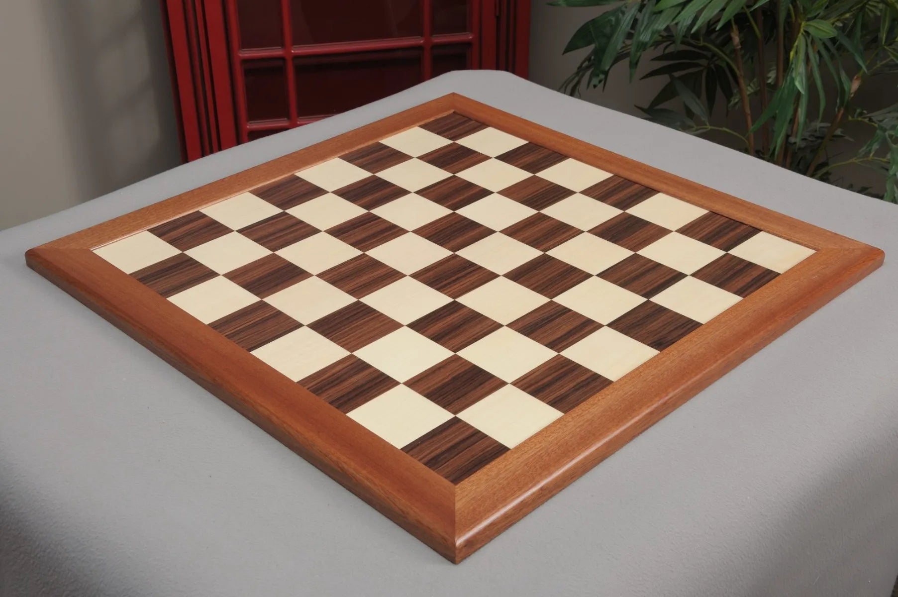 Indian Rosewood and Holly Superior Traditional Chess Board