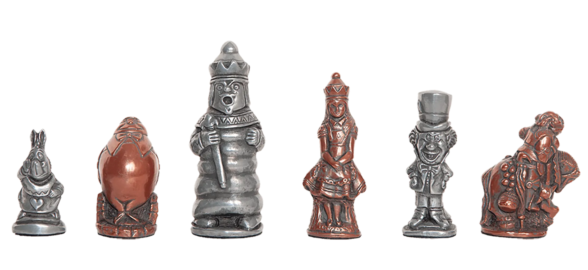 Alice In Wonderland Chess Pieces - 3.5" King - Metallic